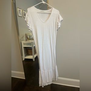 Z-supply maxi white ruffle dress Size small